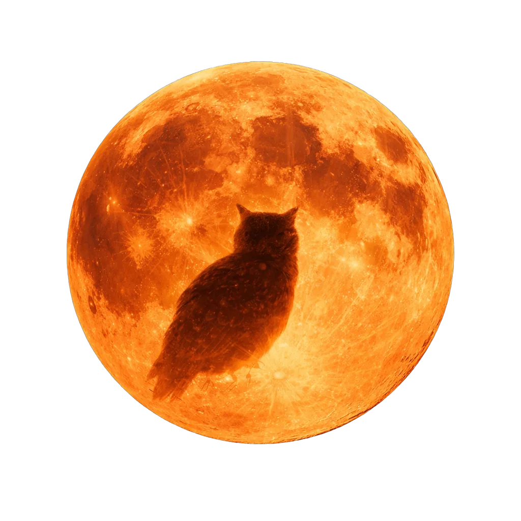 Lune des vers pleine lune de mars dans un paysage de printemps